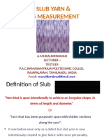 Slub Yarn & Its Measurement