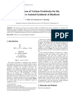 Comparison of Various Feedstocks For The Microwave-Assisted Synthesis of Biodiesel