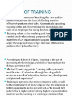 Concept of Training