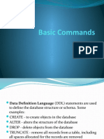 Basic Commands of SQL