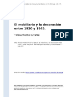 Teresa Montiel Alvarez (2014) - El Mobiliario y La Decoracion Entre 1920 y 1945