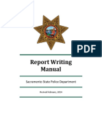 Report Writing Manual: Sacramento State Police Department