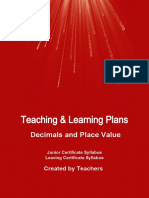 Teaching & Learning Plans: Decimals and Place Value