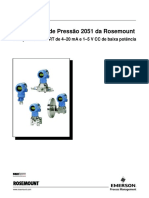 Guia Rosemount 2051 Transmissor de Pressão Com Protocolo Hart de 4 20 Ma e 1 5 V CC de Baixa Potência PT 87184 PDF