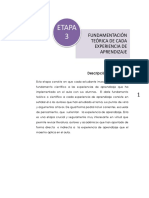 Fundamentación Teorica de Cada Experiencia Que Se Desarrolla