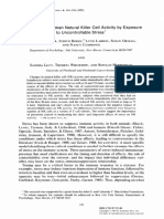 Modulation of Human Natural Killer Cell Activity by Exposure To Uncontrollable Stress'