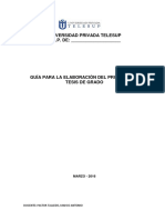 Universidad Privada Telesup E.A.P. de - Guía para La Elaboración Del Proyecto de Tesis de Grado PDF