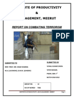 Institute of Productivity & Management, Meerut: Report On Combating Terrorism