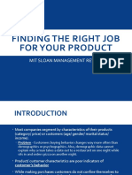 Finding The Right Job For Your Product