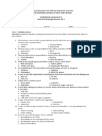 Institutional Assessment in Food and Beverage Services