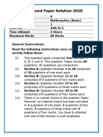 CBSE Board Paper Solution-2020