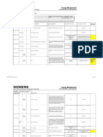 List of Documents and Technical Comments: Energy Management