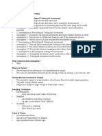 Chapter 4: of Tests and Testing 12 Assumptions in Psychological Testing and Assessment