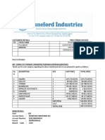 Customer Details Pro-Forma Invoice