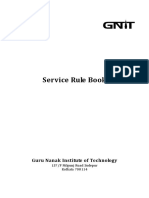 Service Rule Book: Guru Nanak Institute of Technology