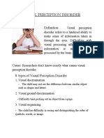 VISUAL PERCEPTION DISORDER Handouts