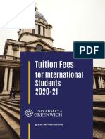 Tuition Fees: For International Students 2020-21