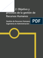 Unidad2. Objetivos y Procesos de Getsion de RRHH