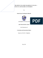 Evaluation of Pre-Service Teachers' Readiness To Teach, A Case Study of A South African University