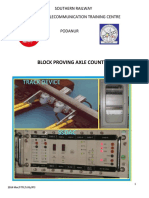 Block Proving Axle Counter: Southern Railway Signal & Telecommunication Training Centre