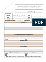 Formato de Seguimiento de Enfermedad Laboral