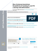 Workability of Sintered Aluminium Composite Preforms of Varying Cu and Tic Contents During Cold Deformation