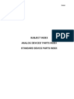 Subject Index Analog Devices' Parts Index Standard Device Parts Index