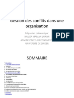 Gestion Des Conflits Dans Une Organisation