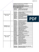 Monday 09-12-2019 2pm To 5pm: Date & Time SEM Sub Code Subject