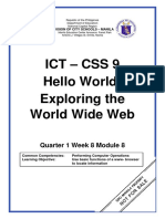 TLE-TE 9 - Q1 - W8 - Mod8 - ICT CSS