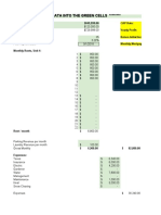 Only Enter Data Into The Green Cells