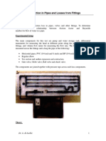 Fluid Friction in Pipes and Losses From Fittings: Objectives