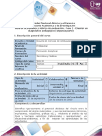 Guía de Actividades y Rúbrica de Evaluación - Fase 2 - Diseñar Un Diagnóstico Pedagógico (Segunda Parte)