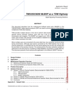 Tms320C6000 MCBSP As A TDM Highway: Application Report