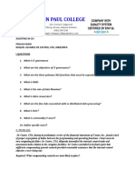 Auditing in Cis Prelim Exam Raquel Alvarez-De Castro, Cpa, Mba/Mpa I.Questions