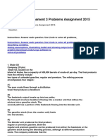 Project Management 3 Problems Assignment 2015