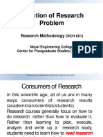 Selection of Research Problem