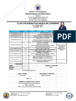 Classprogram - New Normal Kinder-Gr3