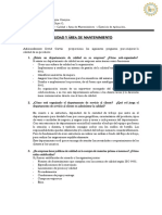 Calidad y Área de Mantenimiento - Preguntas y Ejercicio de Aplicación