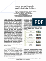 Harnessing Marine Energy by Horizontal Axis Marine Turbines