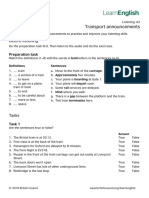 Transport Announcements Exercise