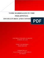 Void Marriages in The Philippines: Its Features and Consequences