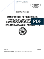 MIL-HDBK-756 Manufacture of Projectiles, Projectile Components, and Cartridge Cases For Artillery, Tank Main Armament, and Mortars PDF