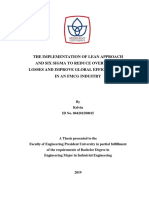 The Implementation of Lean Approach and Six Sigma To Reduce Overweight Losses and Improve Global Efficiency (Ge) in An FMCG Industry