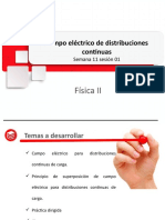 Campo Eléctrico de Distribuciones Continuas: Semana 11 Sesión 01