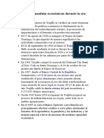 30 Aspectos o Medidas Económicas Durante La Era de Trujillo