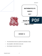 SPen 2017 Mathematics P2 Memo