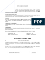 Informed Consent: Satisfaction of College Students. Purpose/Objective of The Study