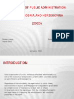 Structure of Public Administration: Case of Bosnia and Herzegovina (2020)