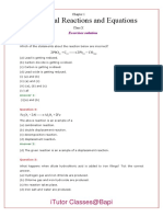 Exercise Soln Chemical Equation and Reaction